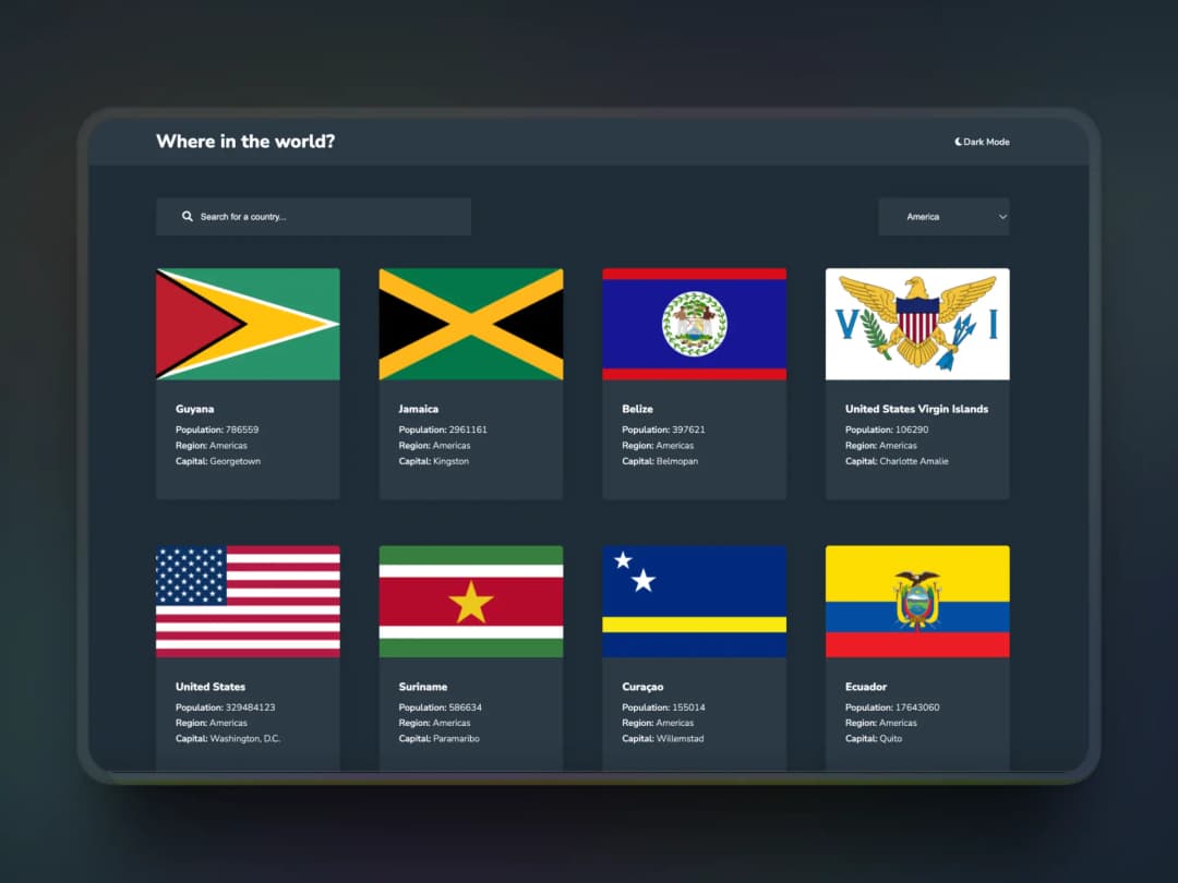 Rest Country Display preview